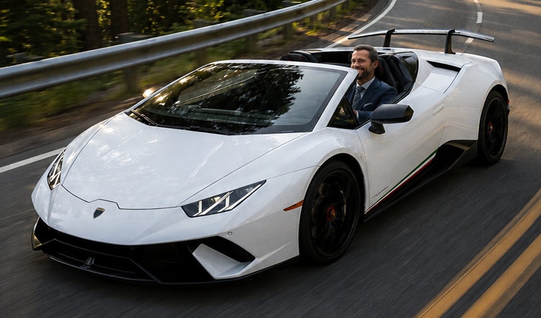 A privately owned exotic out on placement with a Braganza operating agency