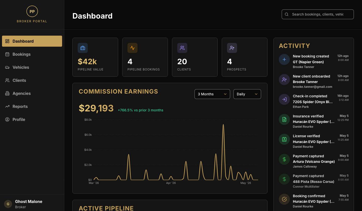 Braganza Broker Portal screenshot